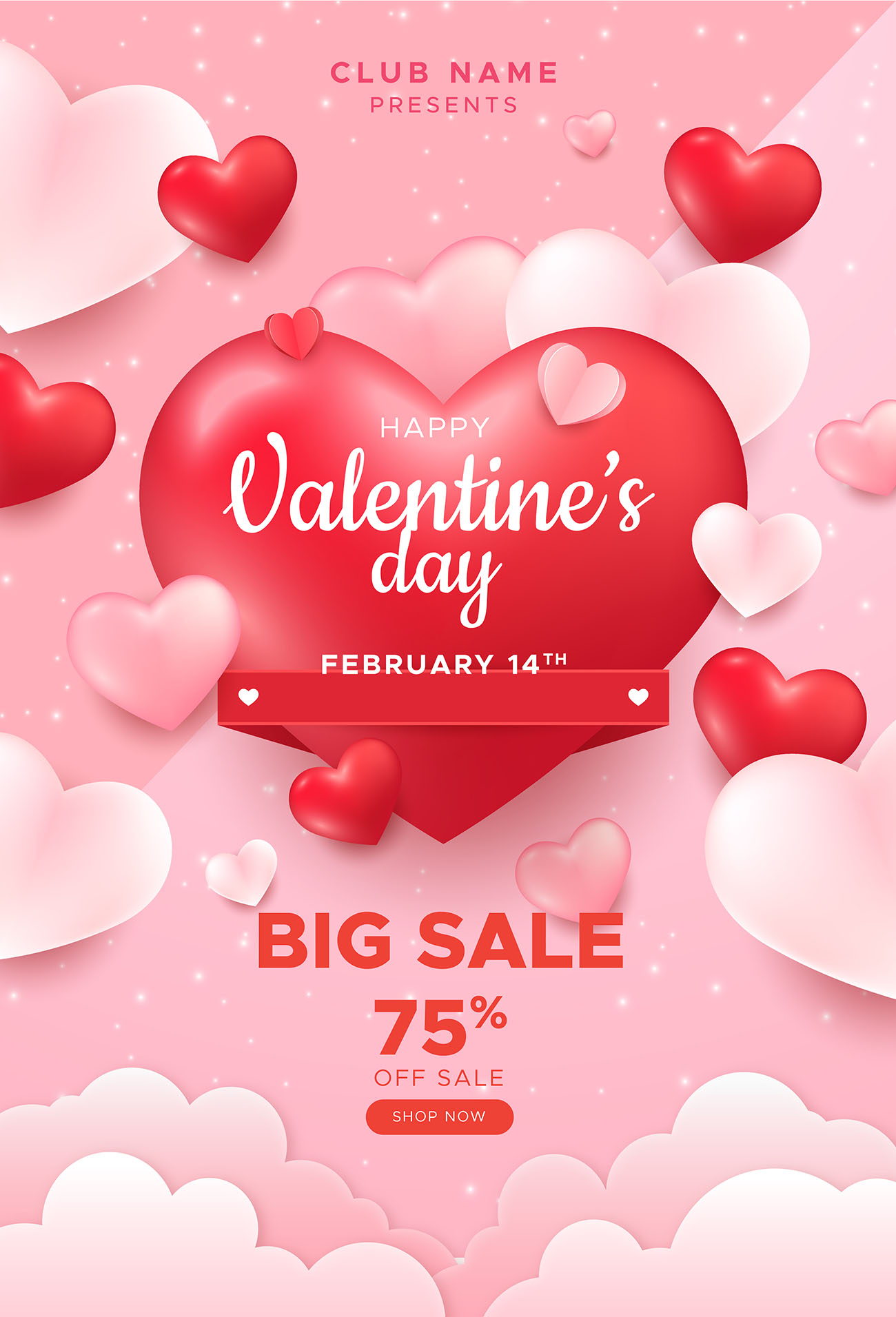 Poster giảm giá ngày valentine 07 file AI