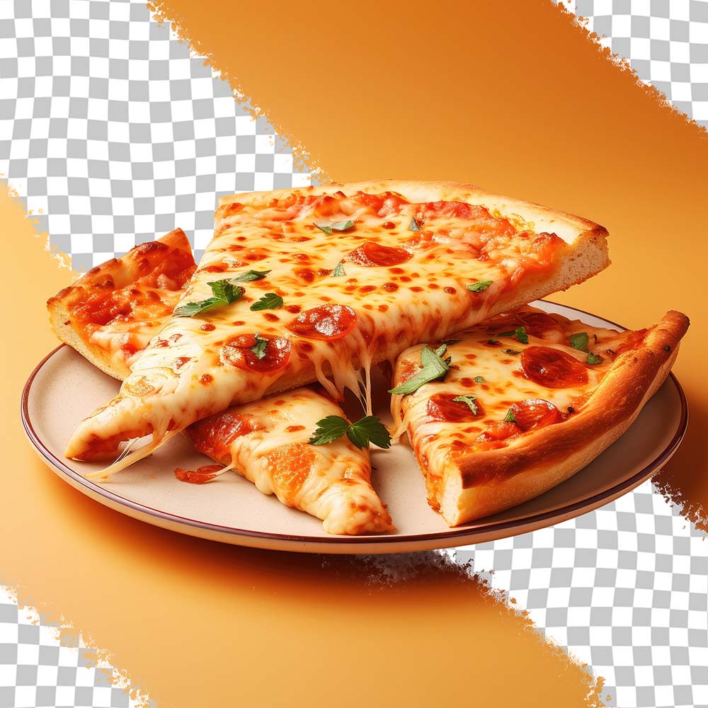 Hình minh họa bánh pizza file PSD mẫu P26