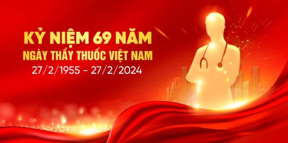 Phông nền kỷ niệm 69 năm ngày thầy thuốc Việt Nam 27-2 File Corel