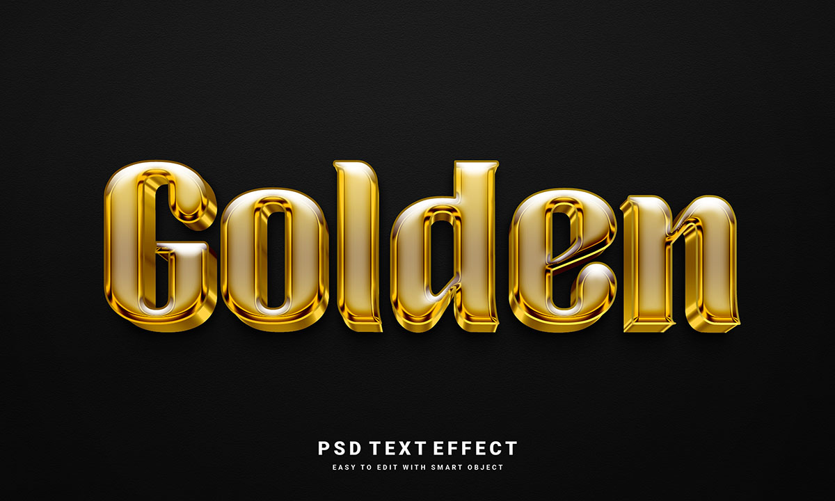 Hiệu ứng text gold file PSD mẫu HU255