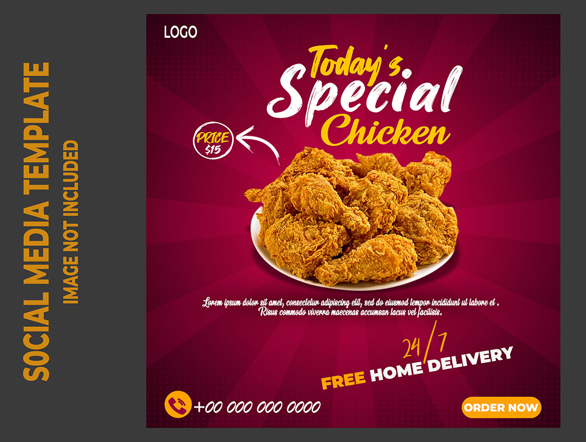 Poster quảng cáo gà rán KFC file PSD mẫu GR76