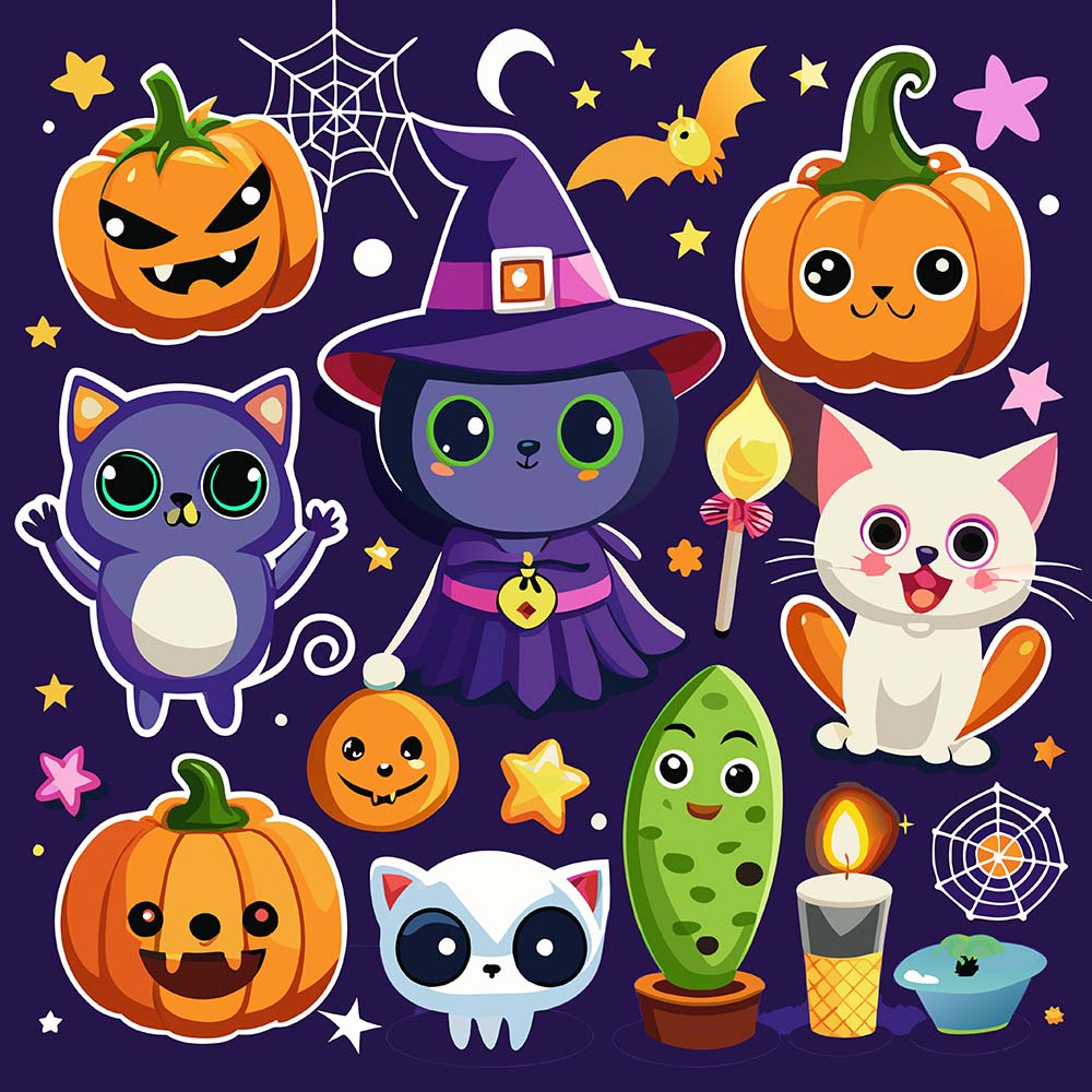 Hình minh họa nhân vật lễ hội halloween file EPS - mẫu số 616