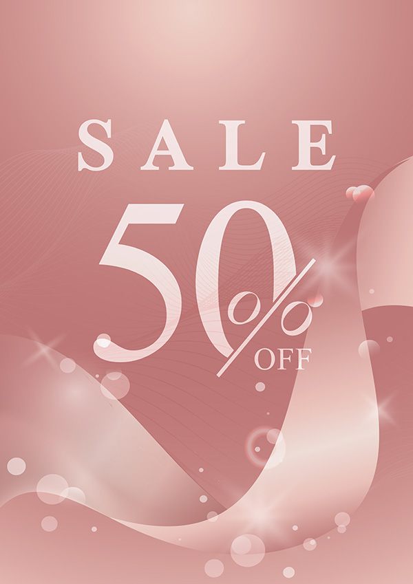 Poster sale 50% file vector mẫu số 622