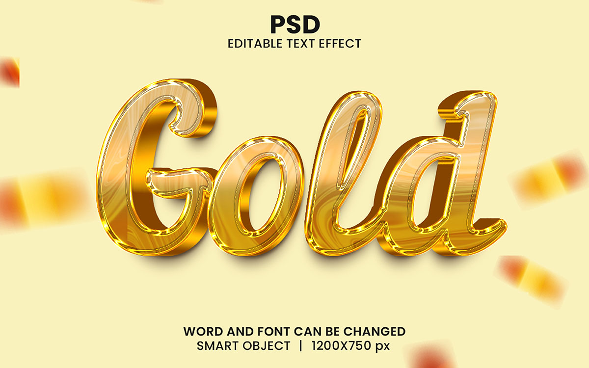 Hiệu ứng text gold file PSD mẫu HU333