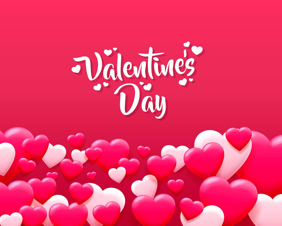 Banner valentine hình ảnh trái tim hồng ngọt ngào file vector mẫu số 923