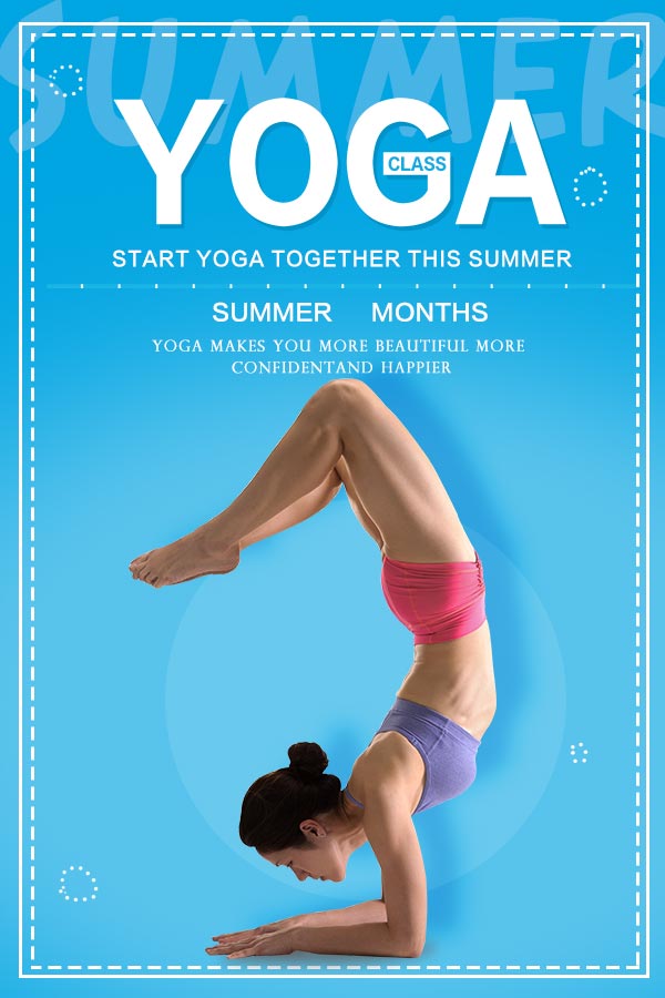 Poster quảng cáo khóa học yoga file PSD mẫu J5