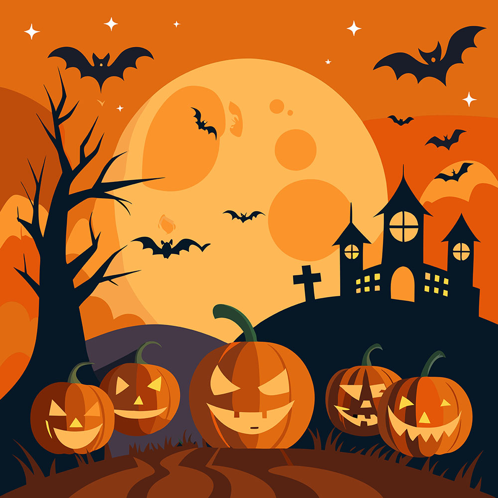 Background halloween kinh dị file EPS và AI mẫu MB146