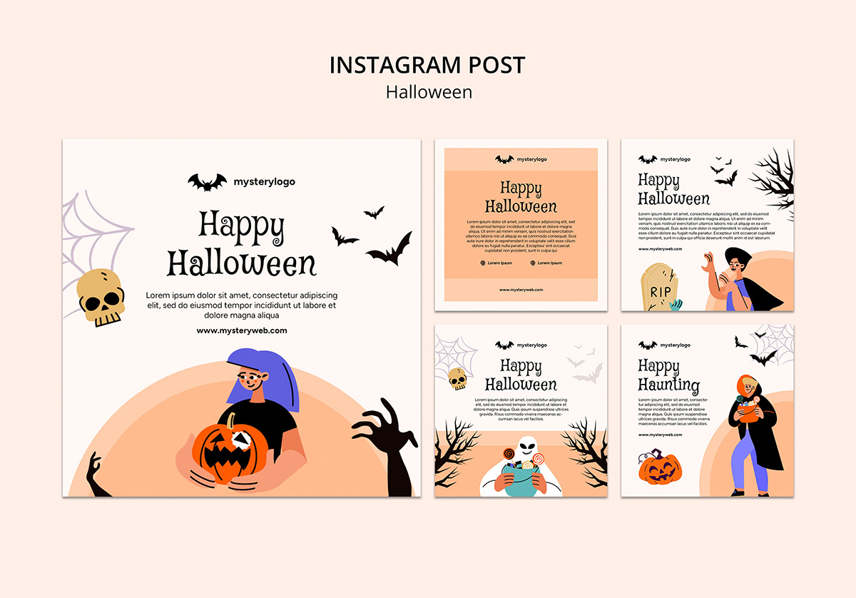 Poster lễ hội halloween file PSD mẫu MB415