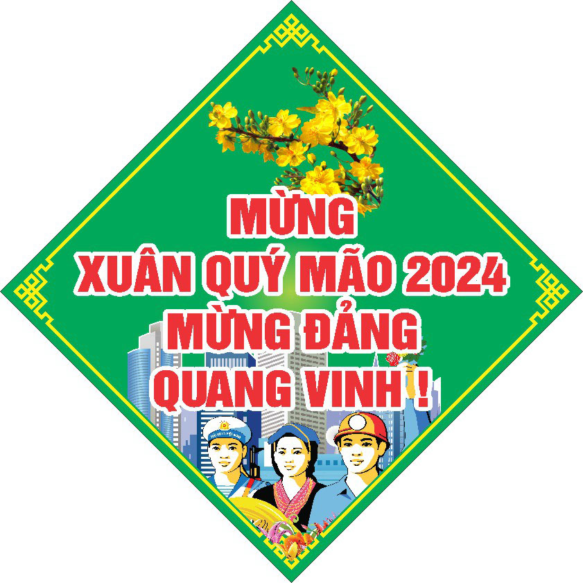 Phướn mừng Đảng mừng xuân 2024 file CDR mẫu D69