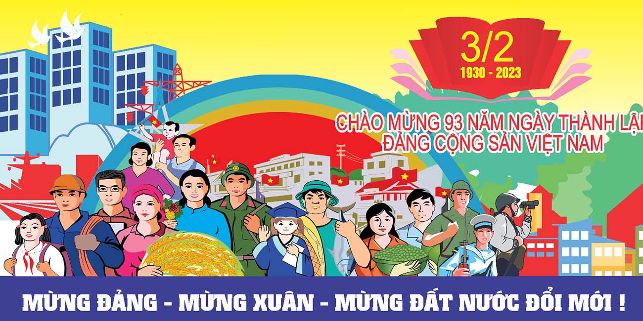 Pano mừng Đảng mừng xuân 2024 file CDR mẫu D11