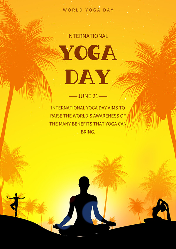 Poster quảng cáo lớp học yoga file PSD mẫu J80