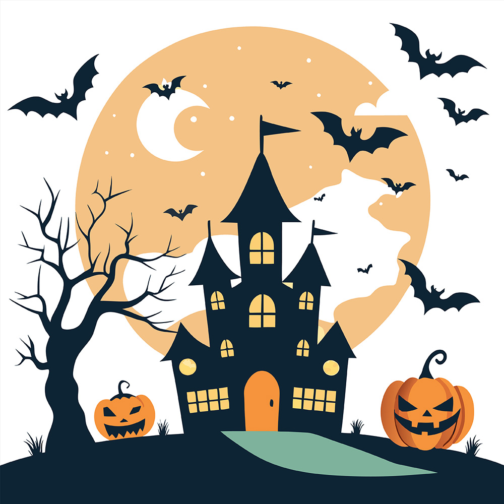 Background lễ halloween kinh dị file EPS và AI mẫu MB46