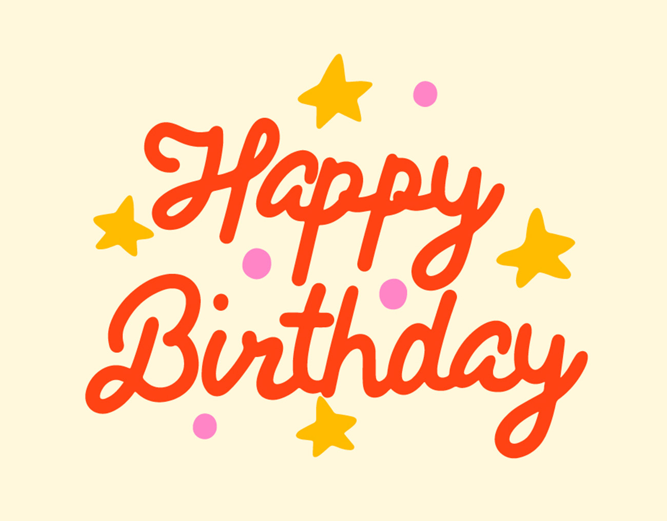 Bộ chữ typo happy birthday cách điệu mềm mại file EPS và AI mẫu K72