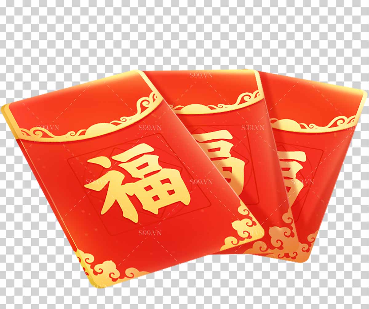 Hình ảnh phong bao voucher đỏ file PNG mẫu số 407