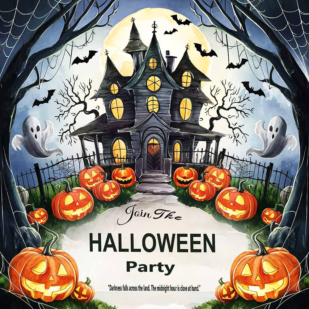 Poster lễ hội halloween file PSD mẫu MB352