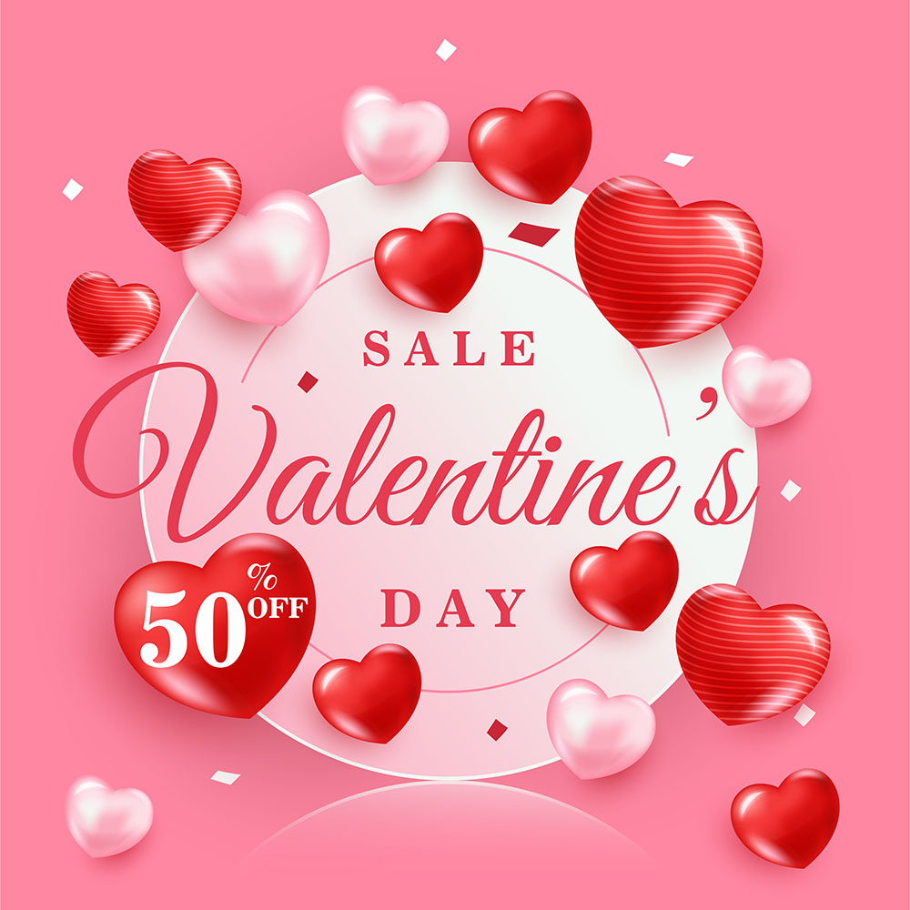 Banner ngày lễ tình nhân valentine file vector mẫu BV150