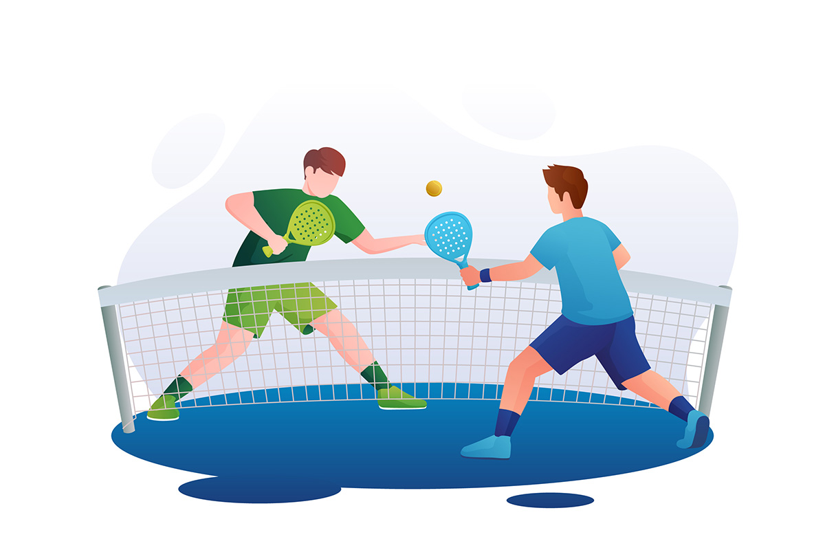 Banner vận động viên tennis file vector mẫu HV14