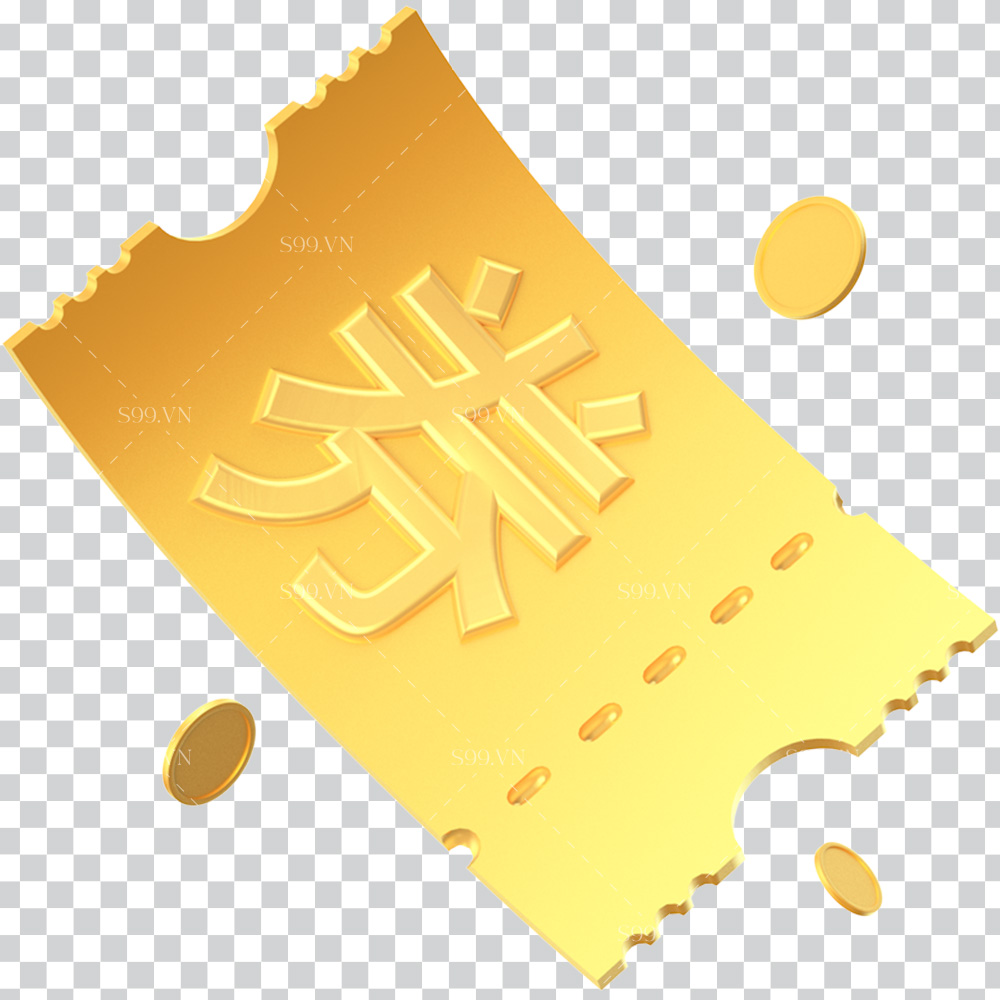 Phiếu quà tặng vàng gold file PNG mẫu số 706