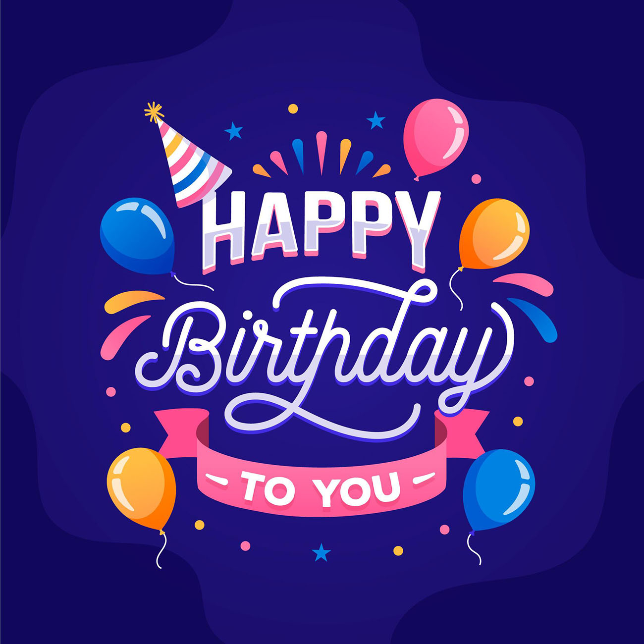 Bộ chữ typo happy birthday mềm mại file EPS và AI mẫu K159