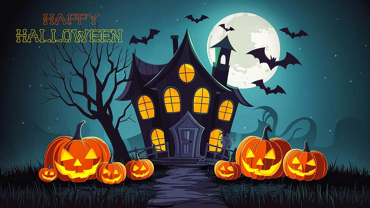 Background lễ hội halloween file PSD mẫu MB346