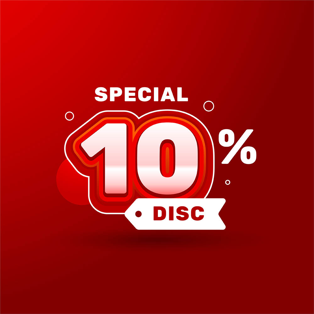 Banner hình ảnh ưu đãi 10% file vector mẫu số 634