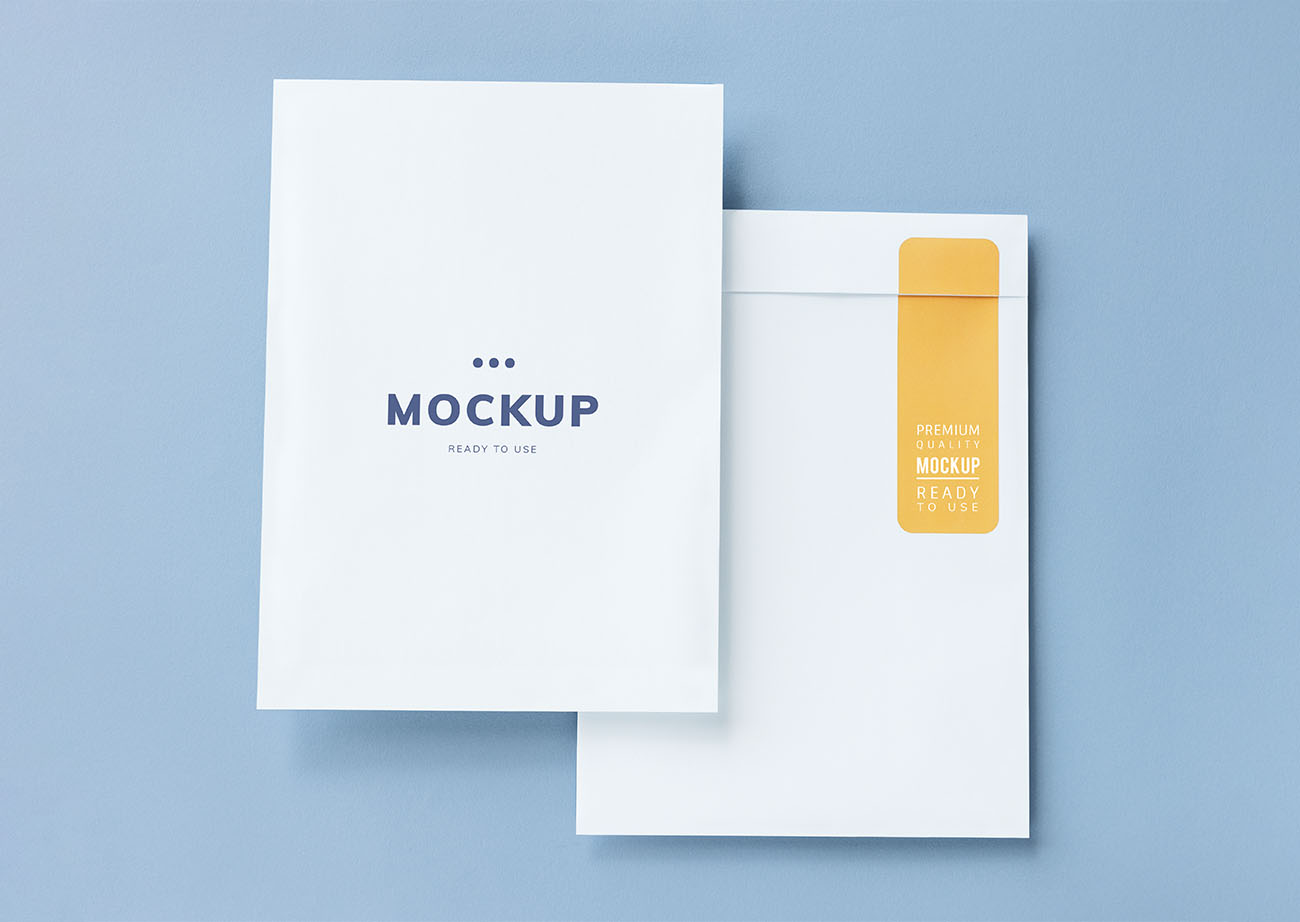 Mockup phong bì mẫu B6 file PSD