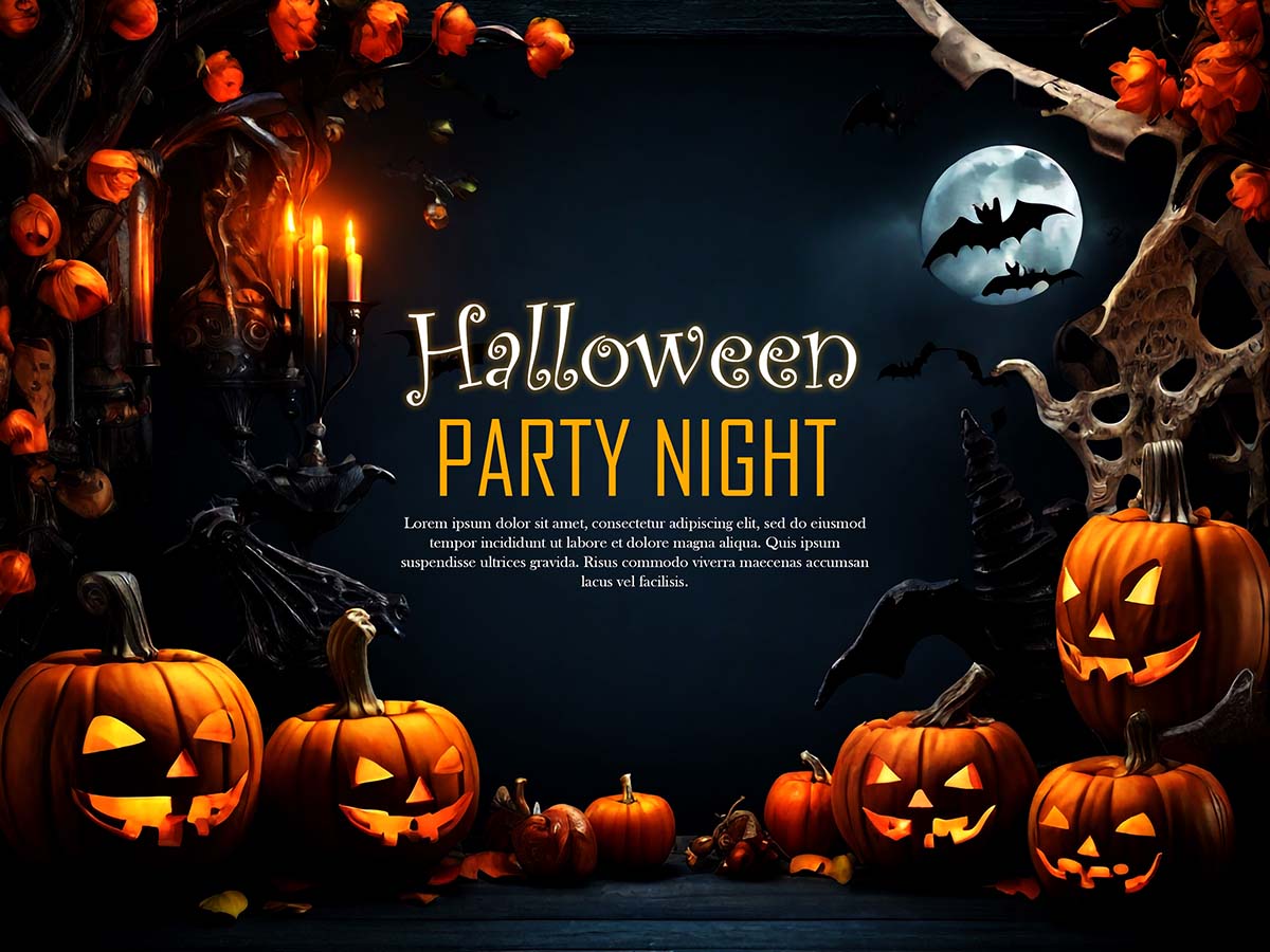 Banner lễ hội halloween file PSD mẫu MB250