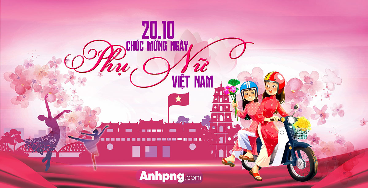 Banner chúc mừng ngày phụ nữ việt nam file CDR mẫu PN282