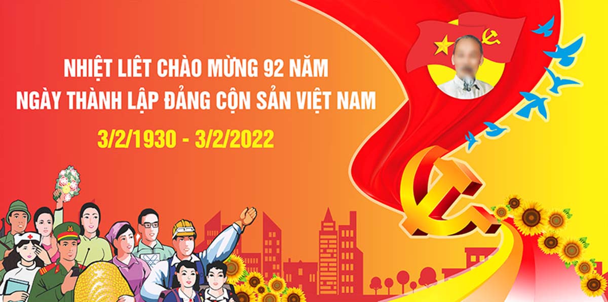 Backgrop mừng ngày thành lập Đảng Cộng sản Việt Nam file CDR mẫu CR9