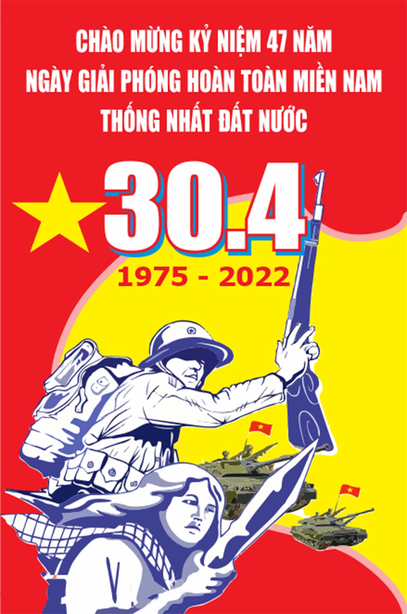 Phướn ngày lễ 30/4 và 1/5 file CDR mẫu K70