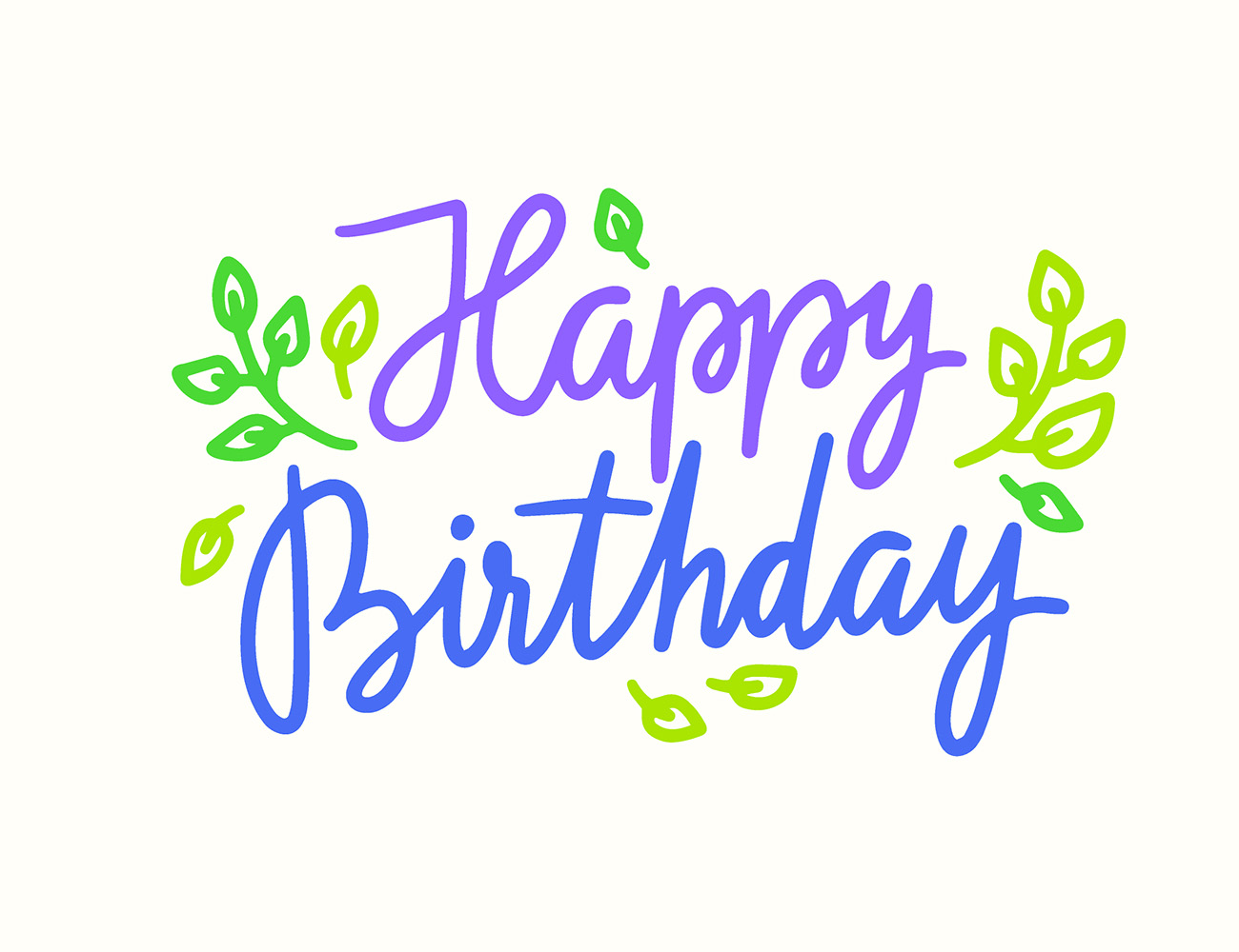 Bộ chữ typo happy birthday phối màu mềm mại file EPS và AI mẫu K177