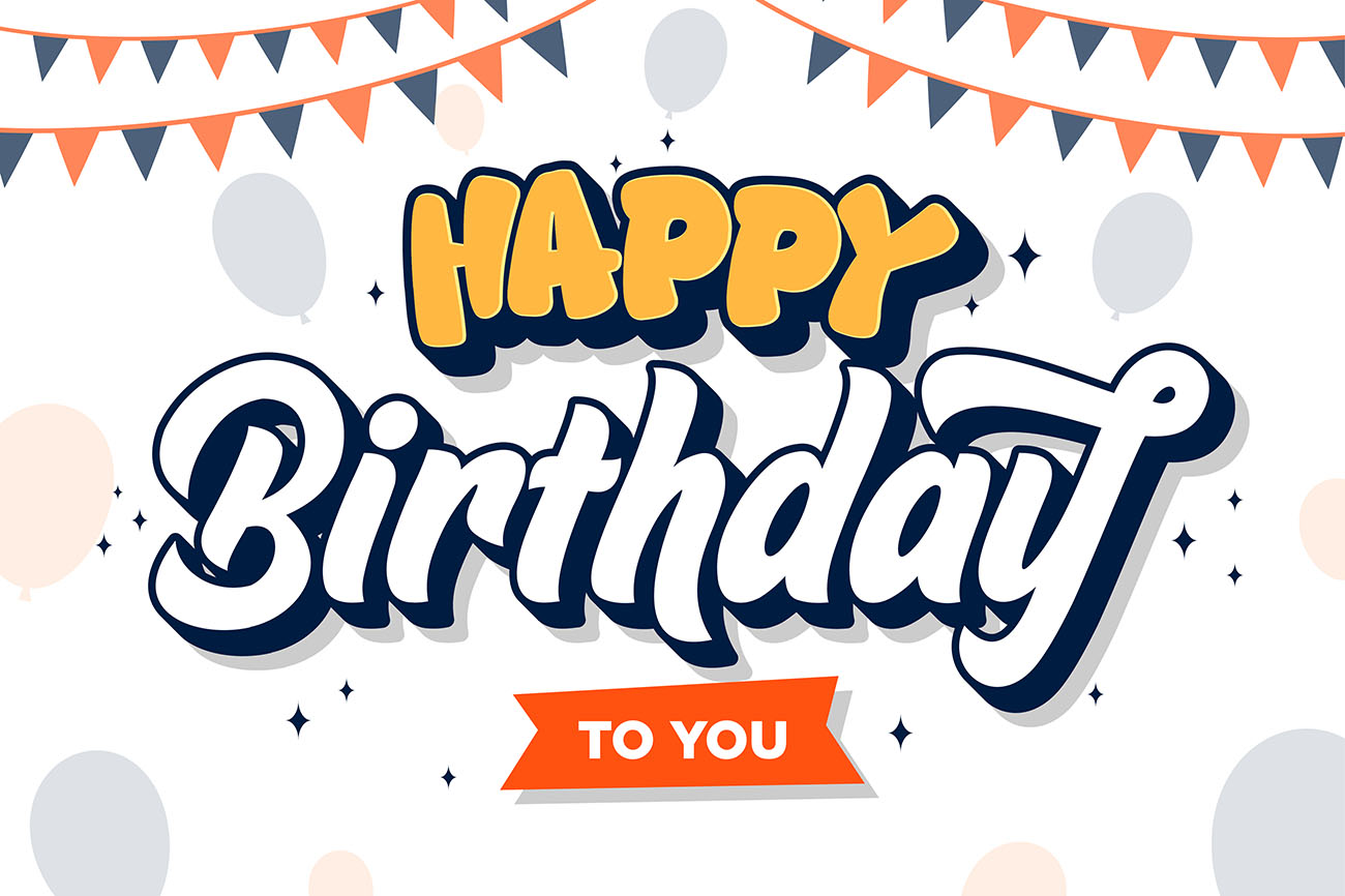 Bộ chữ typo happy birthday file EPS và AI mẫu K90