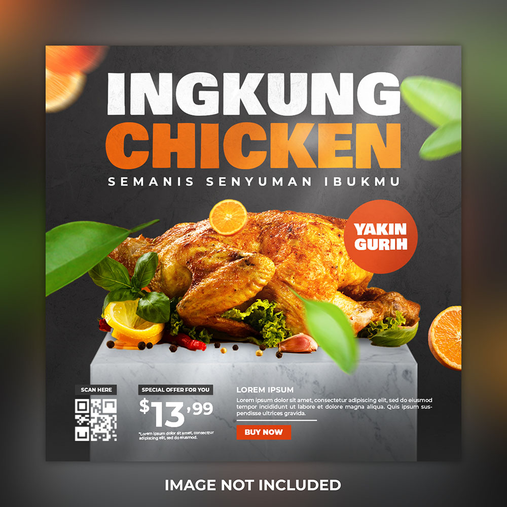 Poster quảng cáo gà KFC file PSD mẫu GR84