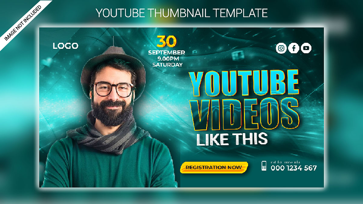 Ảnh thumb kênh youtube file PSD - mẫu số 784