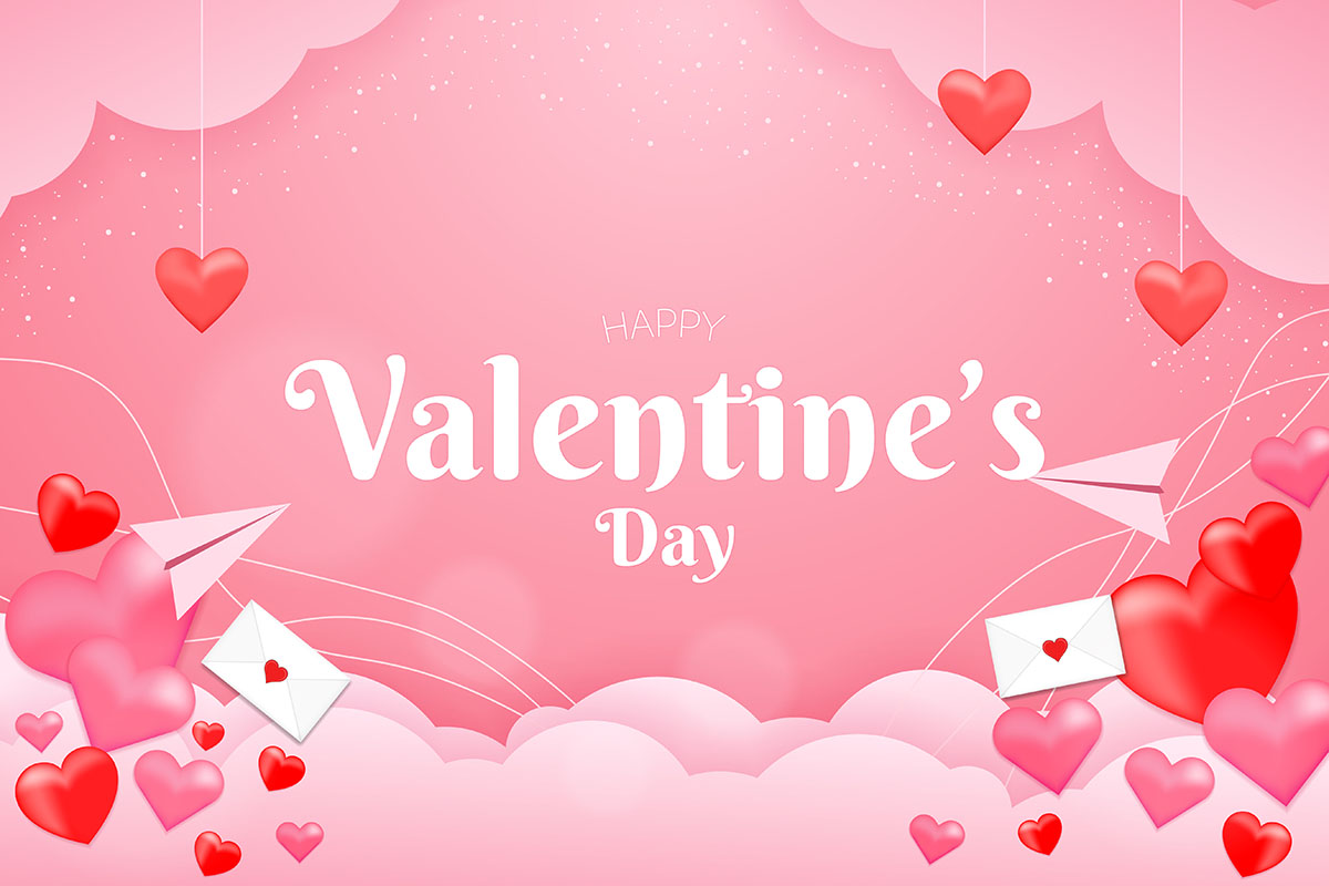 Banner ngày lễ valentine file vector mẫu BV134