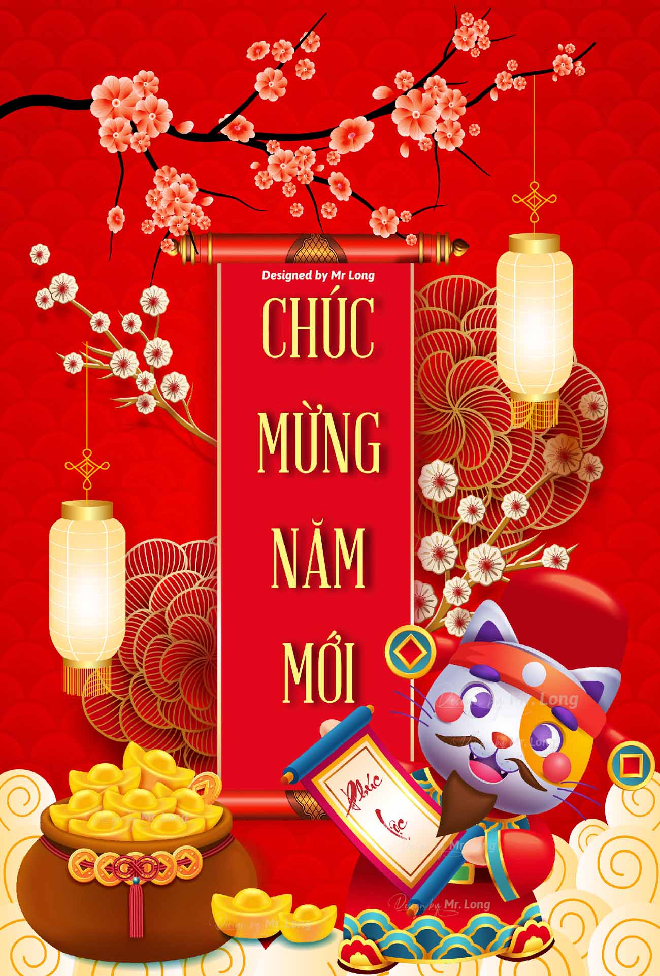 Poster chúc mừng năm mới mẫu T89 EPS