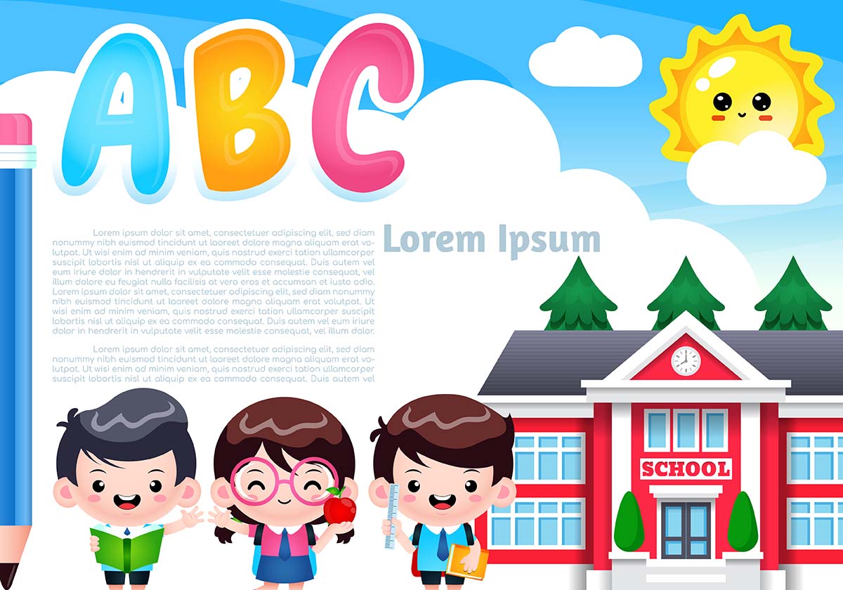 Banner học tập edu file vector mẫu PT173