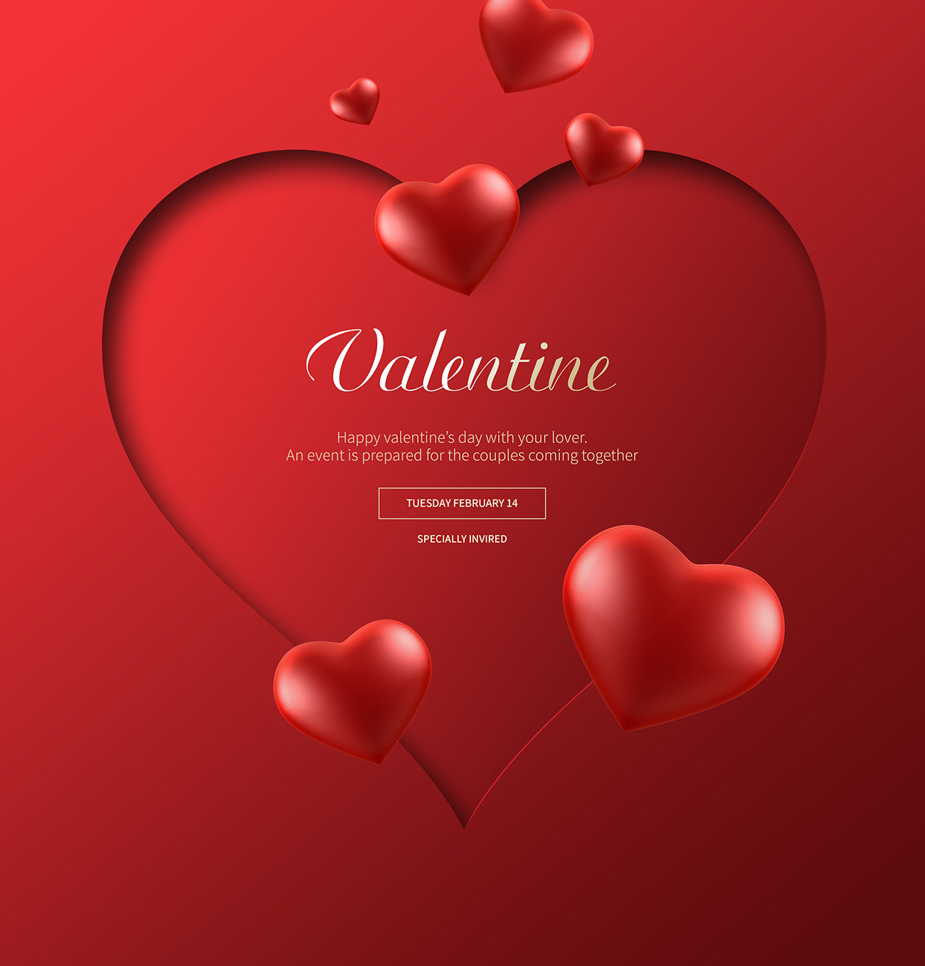 Poster ngày valentine file EPS và AI mẫu V17