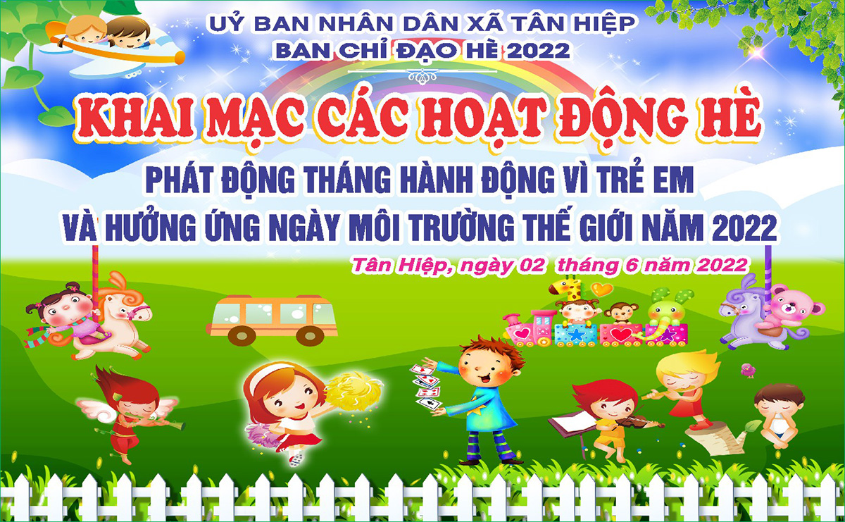 Backdrop phông nền quốc tế thiếu nhi 1-6 File Corel số 5