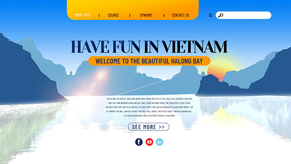 Banner quảng bá du lịch biển việt nam file PSD mẫu D6