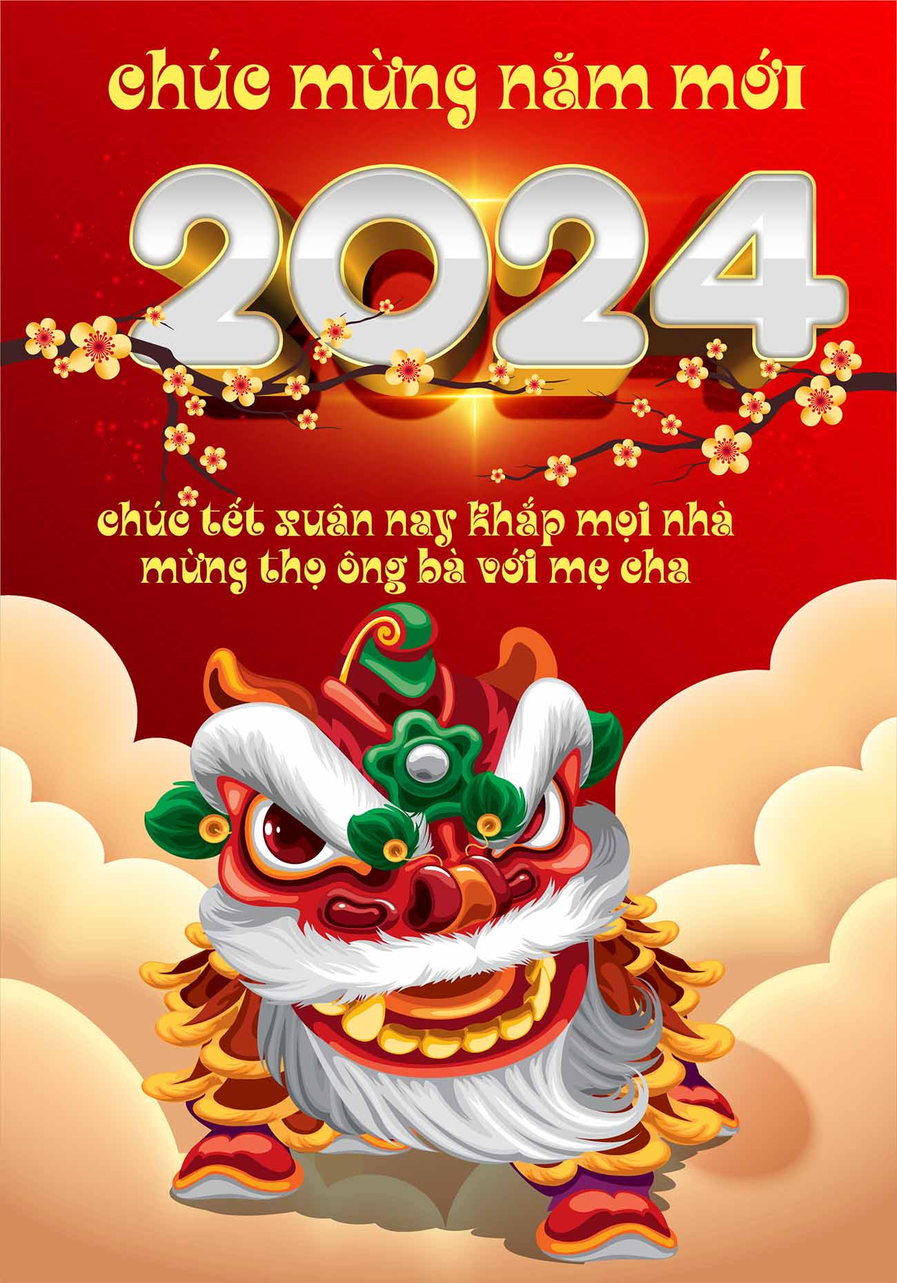 Poster tết năm 2024 file EPS và AI mẫu S91