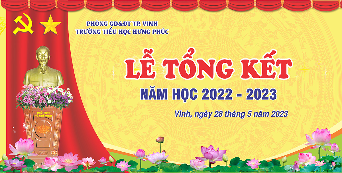 Backdrop Phông nền lễ tổng kết cuối năm học - File Corel số 5