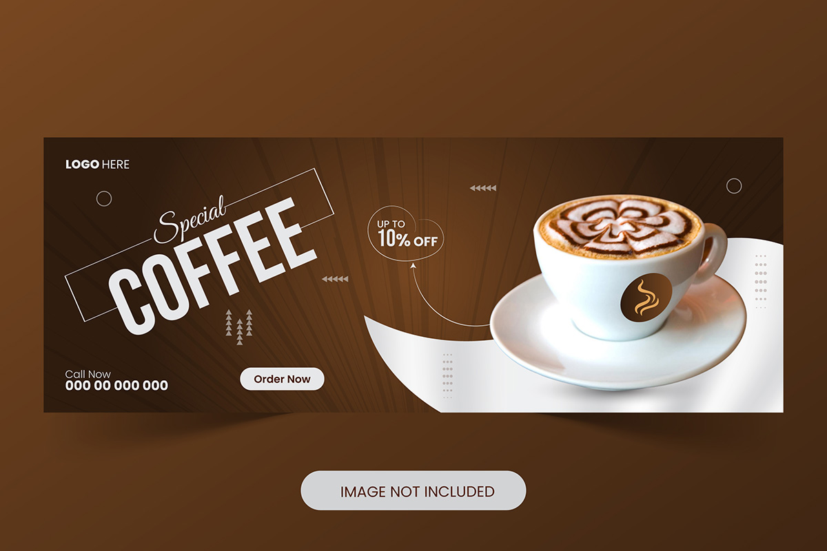 Banner quảng cáo coffee file EPS và AI mẫu CF79