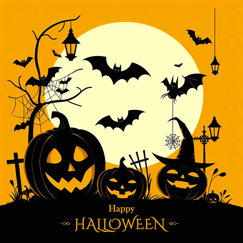 Banner bí ngô ma quái halloween file PSD - mẫu số 761