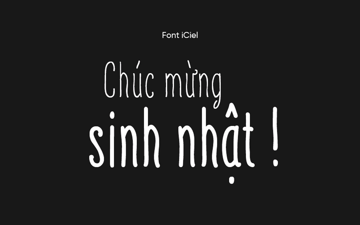 Font chữ hoạt hình iCiel Finch Việt Hóa