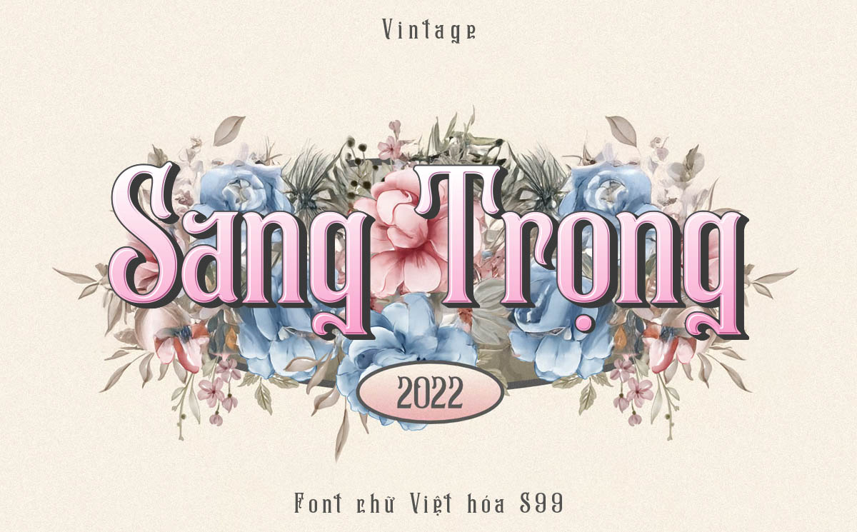 Font chữ Việt hóa phong cách Vintage | TH Vintage 1