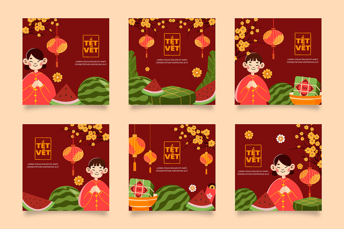 Banner dịp tết nguyên đán file vector mẫu 25R724