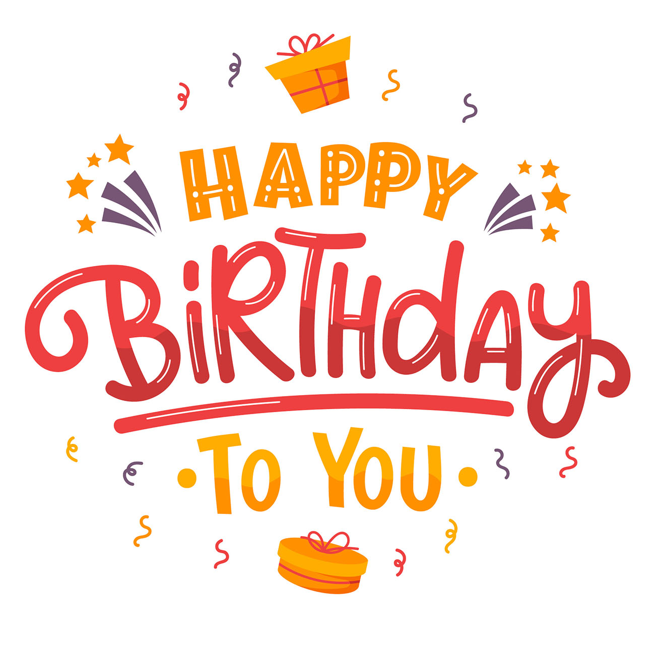 Bộ chữ typo happy birthday mềm mại cách điệu file EPS và AI mẫu K44