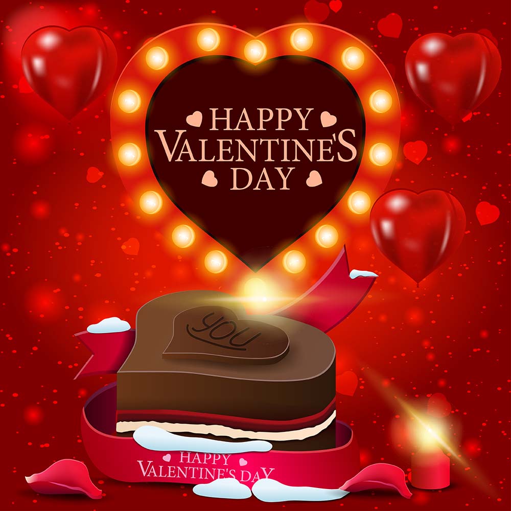 Banner socola ngày valentine file vector mẫu BV383