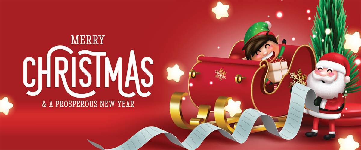 Banner ông già noel đi phát quà file vector mẫu số 134